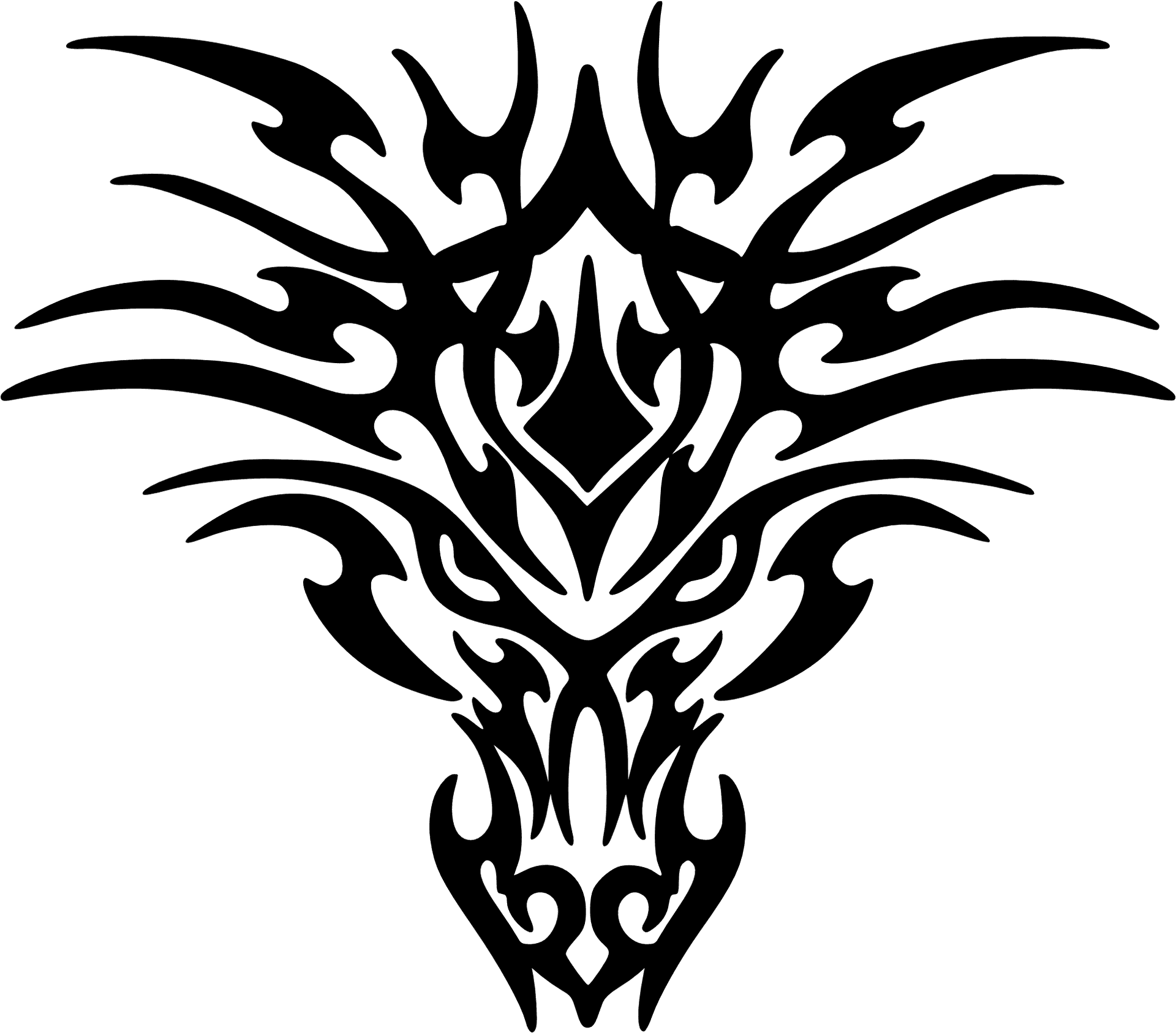 Download Tribal Dragon Tattoo Design | Wallpapers.com