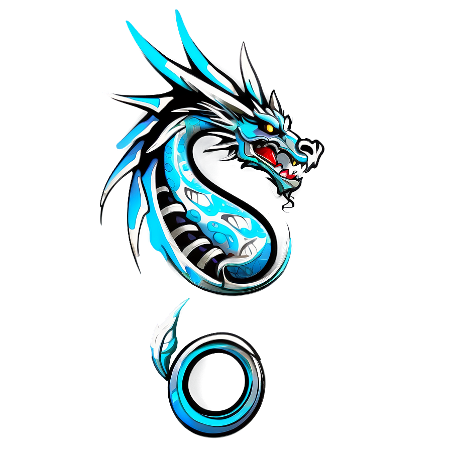 Tribal Dragon Tattoo Png 05032024 PNG