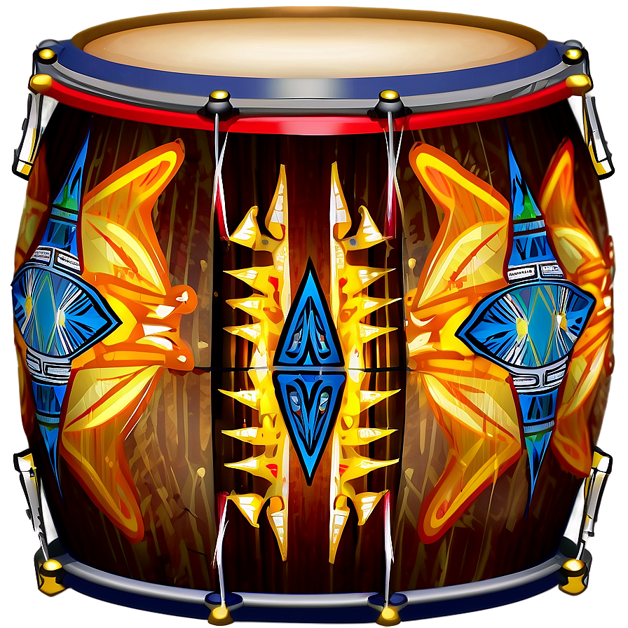 Tribal Drum Pattern Png 05242024 PNG