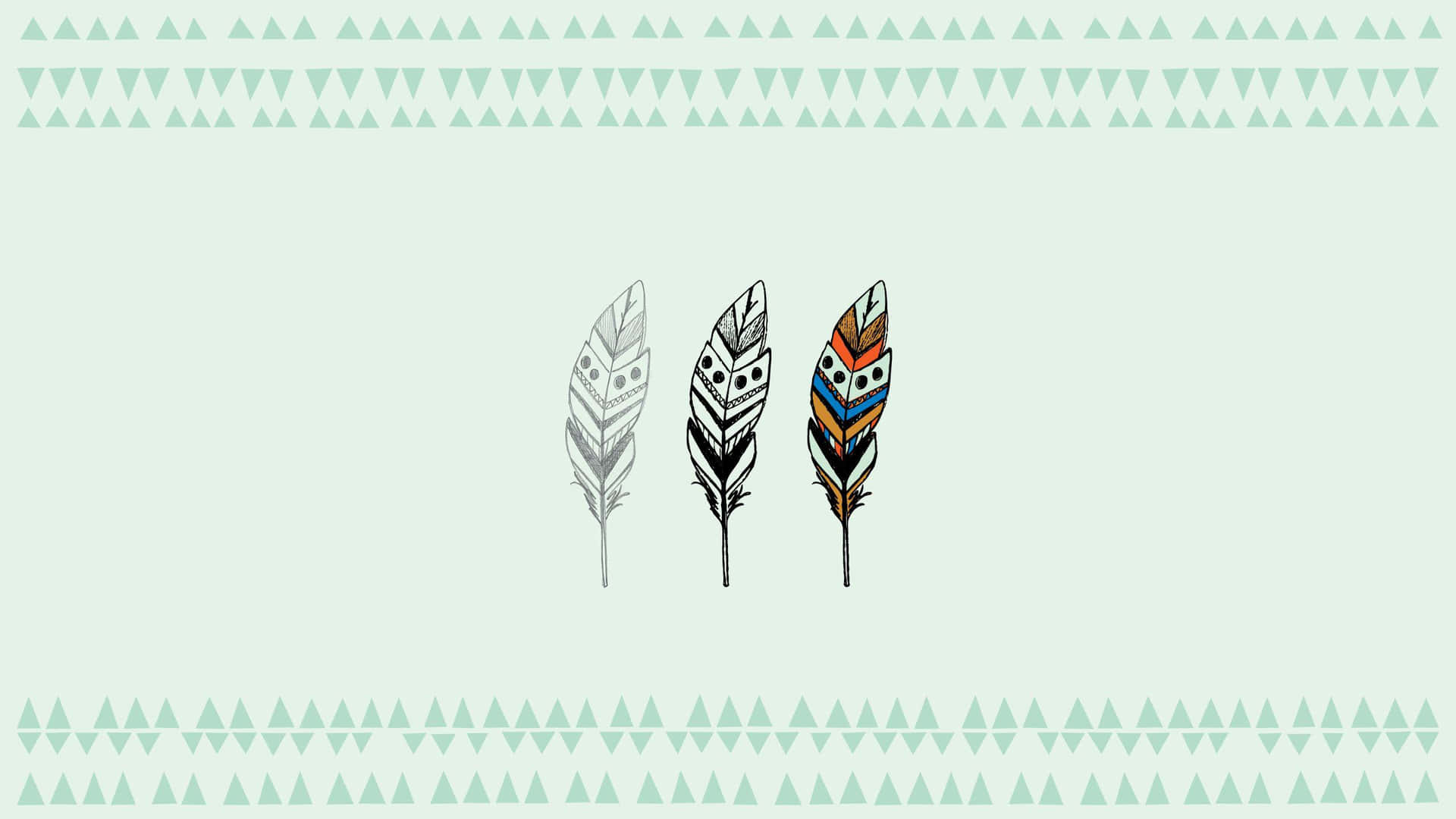 Tribal Feather Artwork Wallpaper