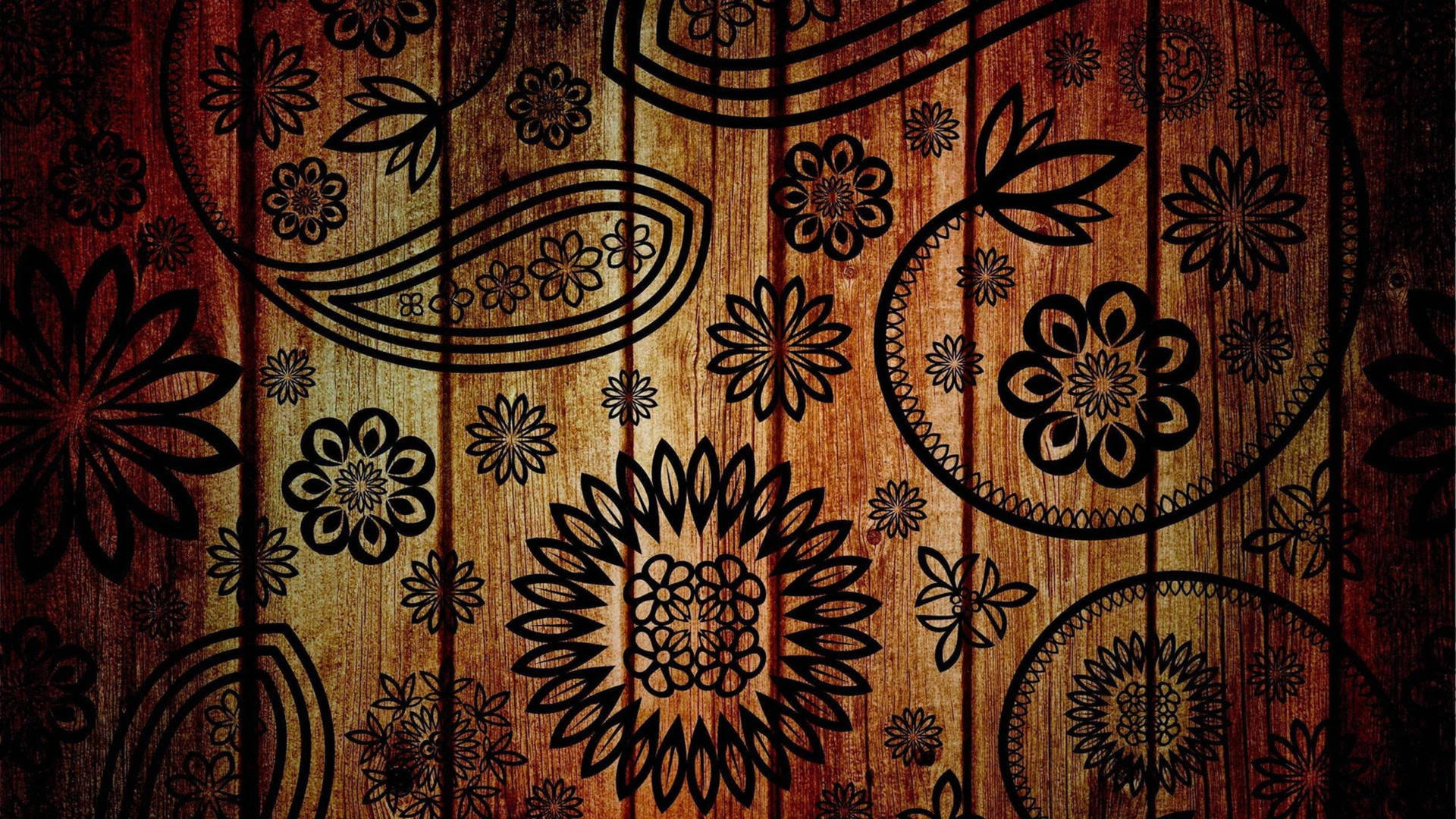 Stammesblumenkunstzeichnung Wallpaper