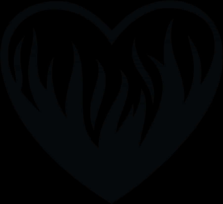 Tribal Heart Tattoo Design PNG