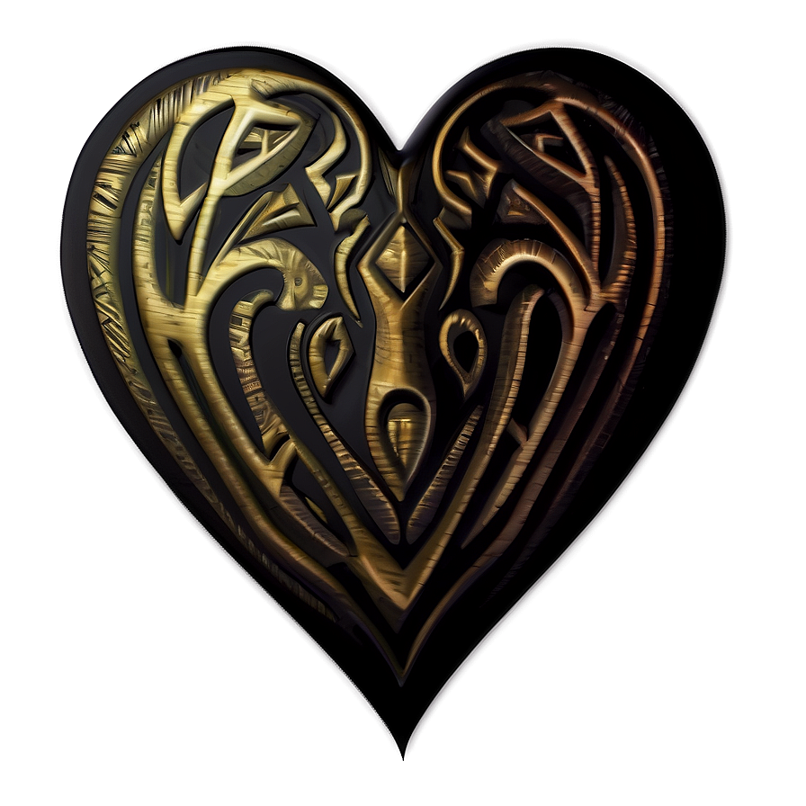 Tribal Heart Tattoo Design Png 06202024 PNG