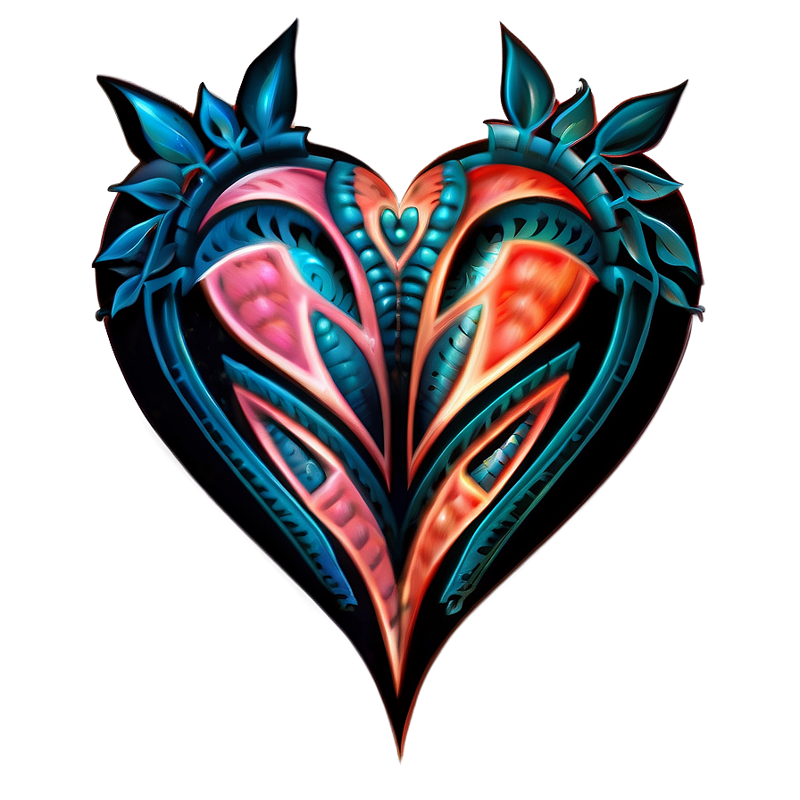 Tribal Heart Tattoo Design Png Tjv60 PNG