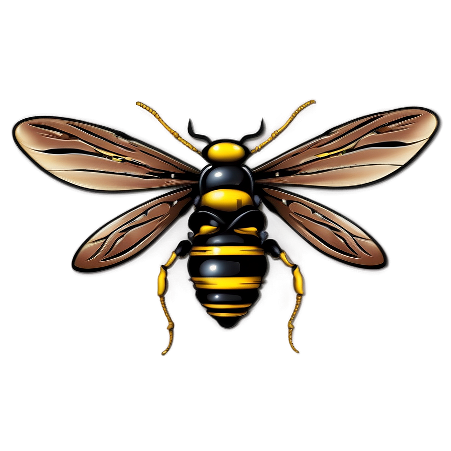 Tribal Hornet Tattoo Design Png 06132024 PNG