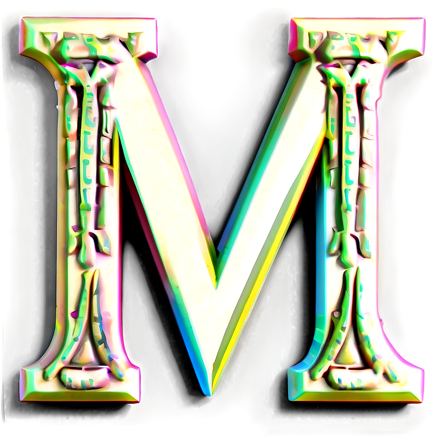 Tribal Letter M Png 06112024 PNG