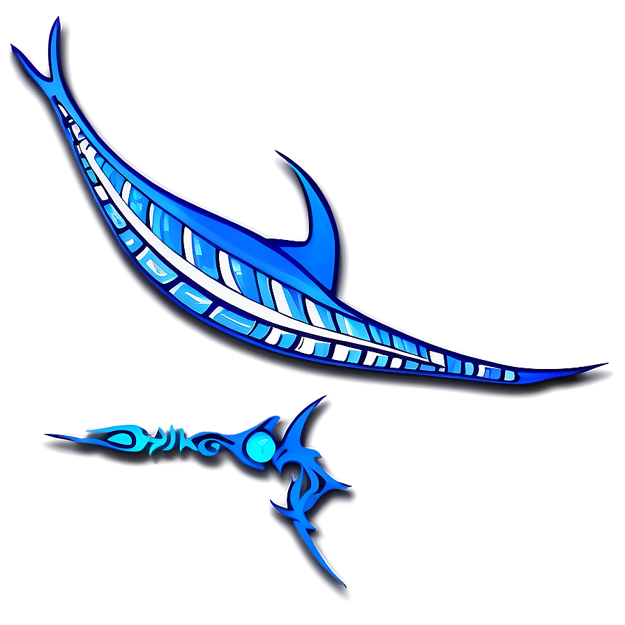 Tribal Marlin Design Png 06242024 PNG