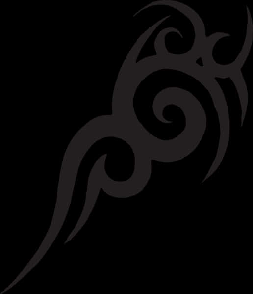 Tribal Neck Tattoo Design PNG