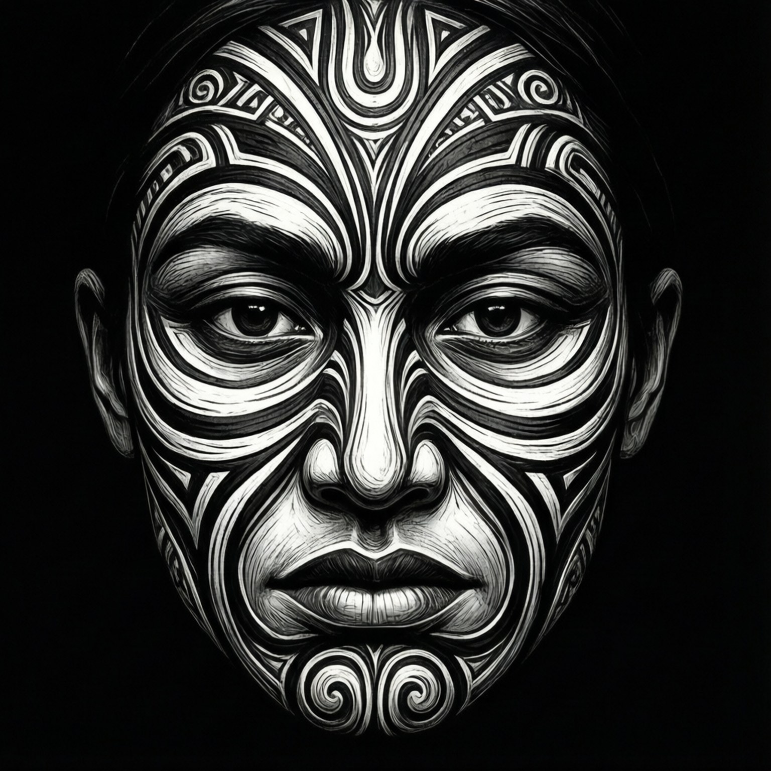 Tribal Pattern Face Fonds d'écran
