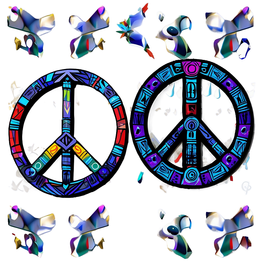 Tribal Peace Sign Png 05252024 PNG