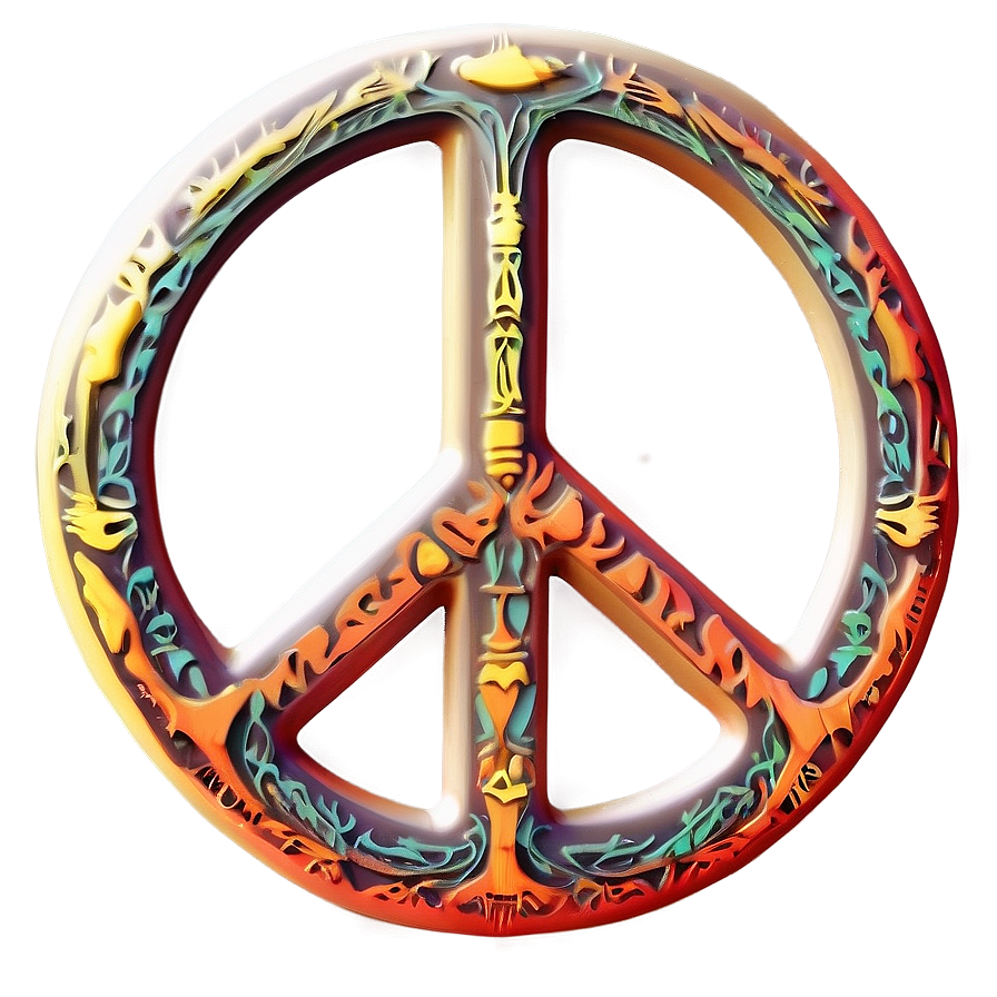 Tribal Peace Sign Png 05252024 PNG