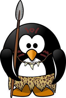 Tribal Penguin Cartoon PNG