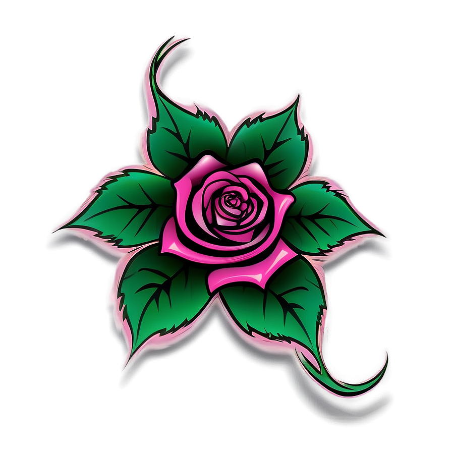 Tribal Rose Tattoo Outline Png Cwb PNG