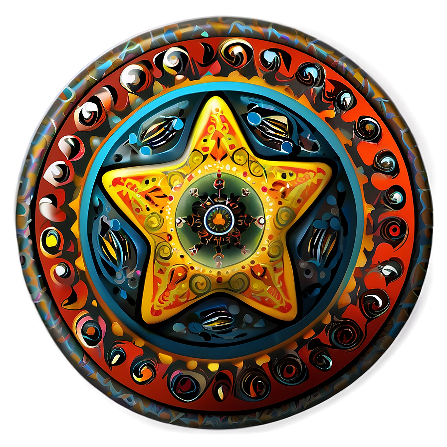 Tribal Rounded Star Png 41 PNG