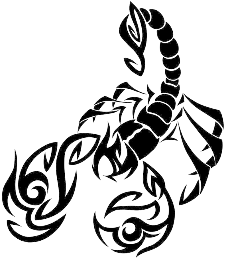 Tribal Scorpio Zodiac Sign PNG