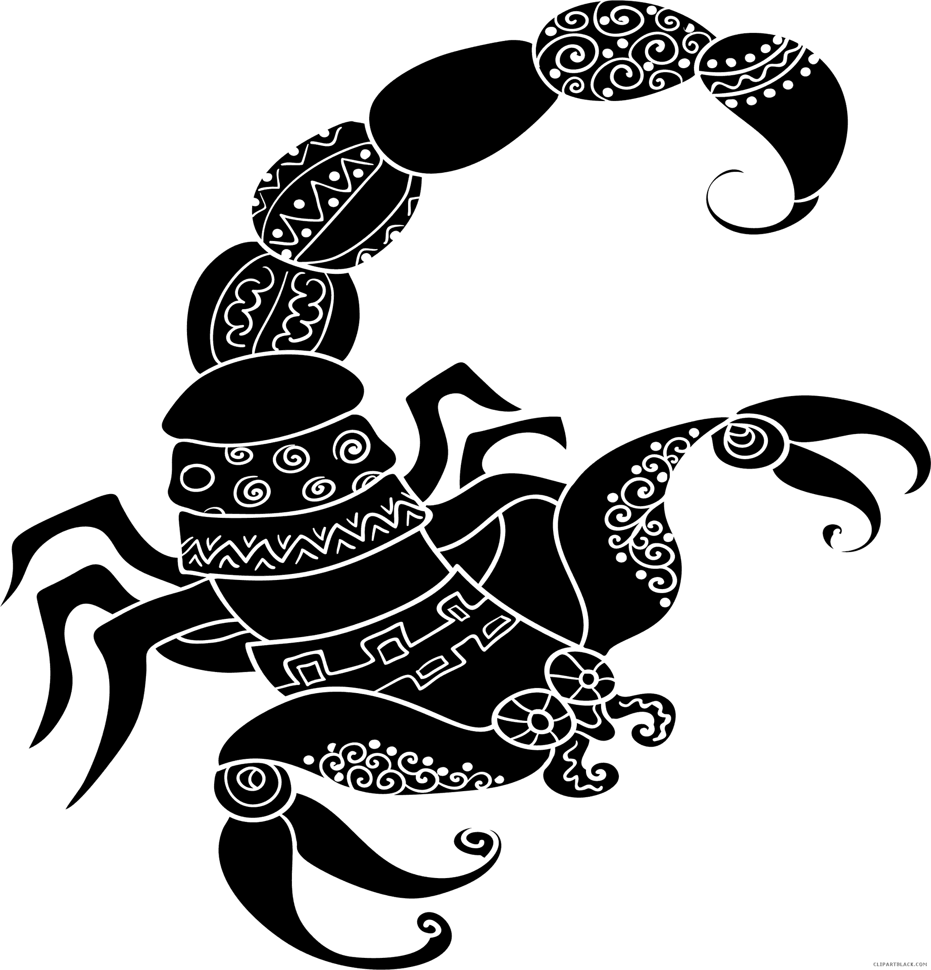 Tribal Scorpion Artwork PNG