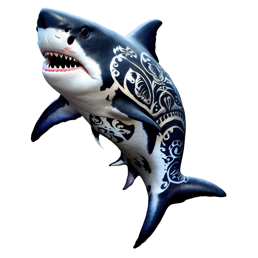 Tribal Shark Tattoo Png 05032024 PNG