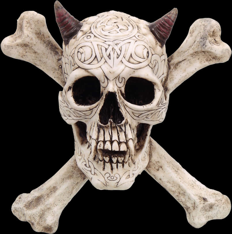 Tribal Skulland Crossbones PNG