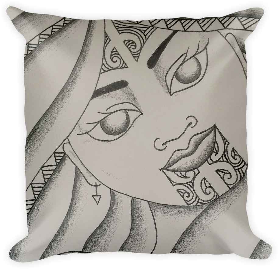 Tribal Style Anime Pillow Design PNG