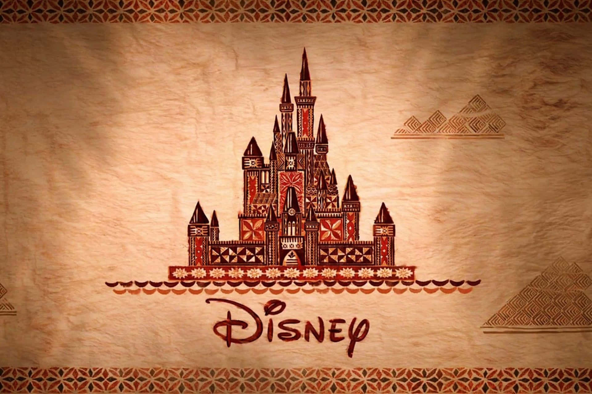 Tribal Style Disney Castle Wallpaper