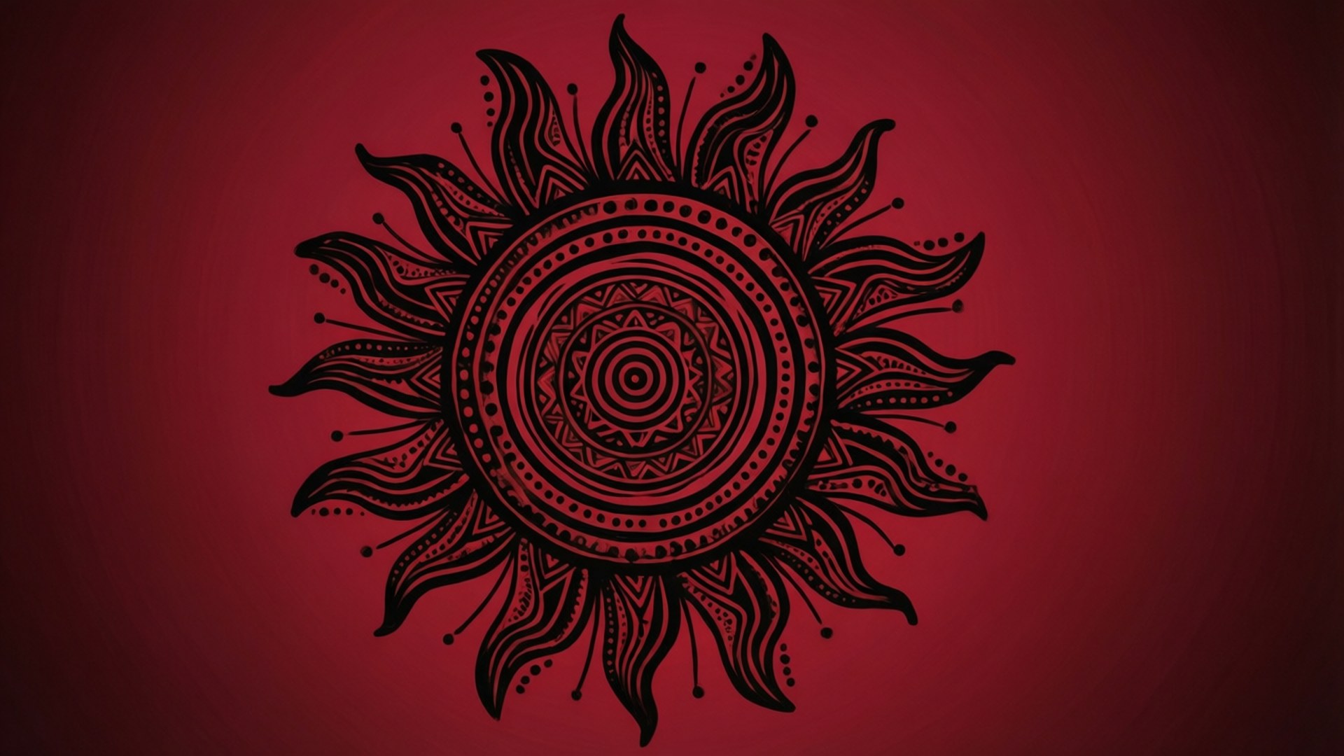 Tribal Sun Pattern Wallpapers