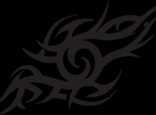 Tribal Tattoo Design Black Silhouette PNG