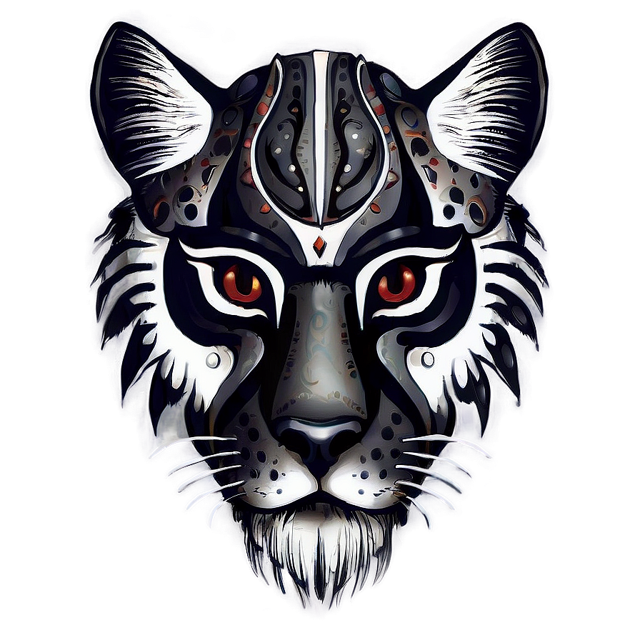 Tribal Wildcat Tattoo Design Png 97 PNG