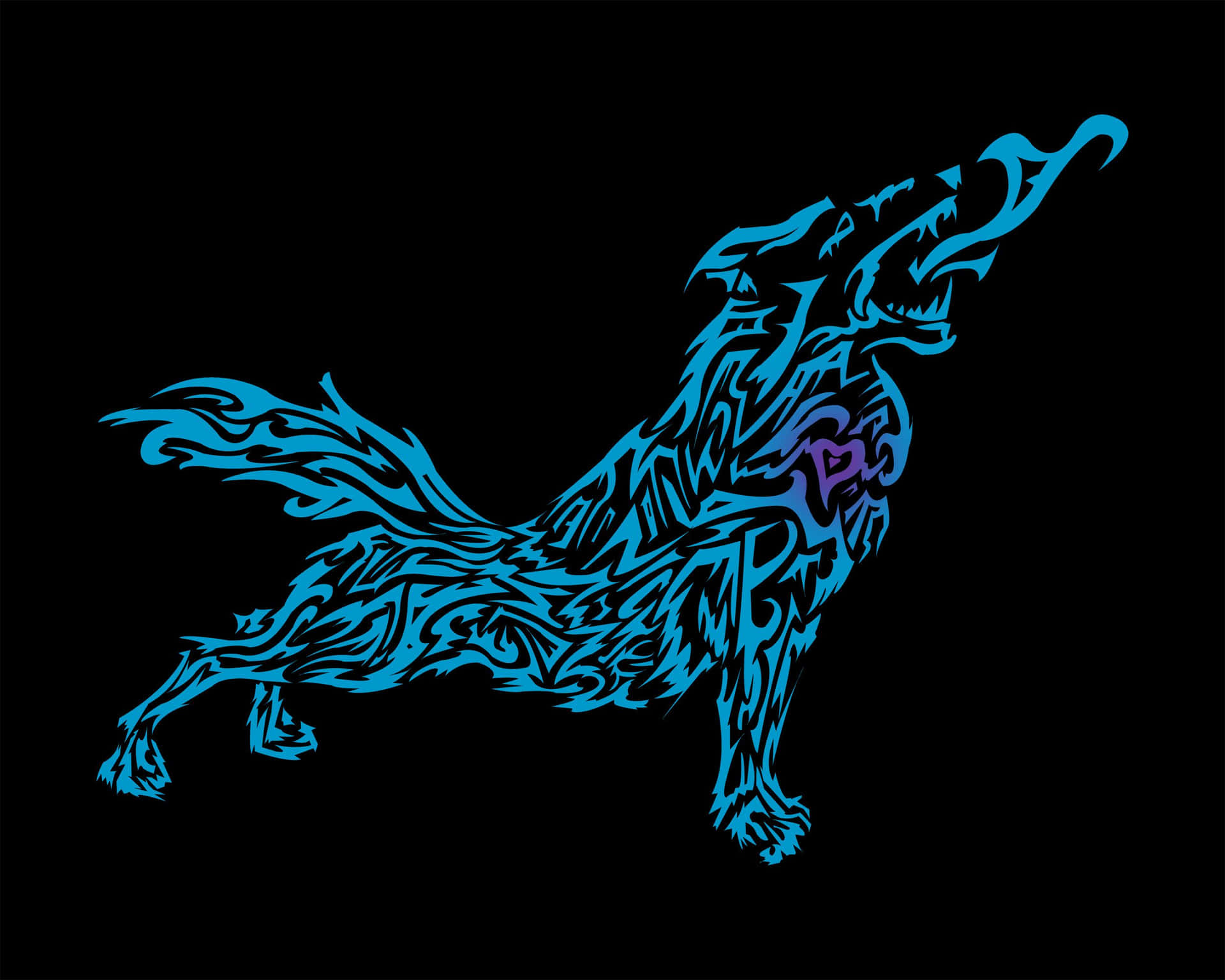 Tribal Wolf: Unleashing the Power Within Wallpaper