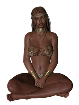 Tribal Woman Digital Art PNG