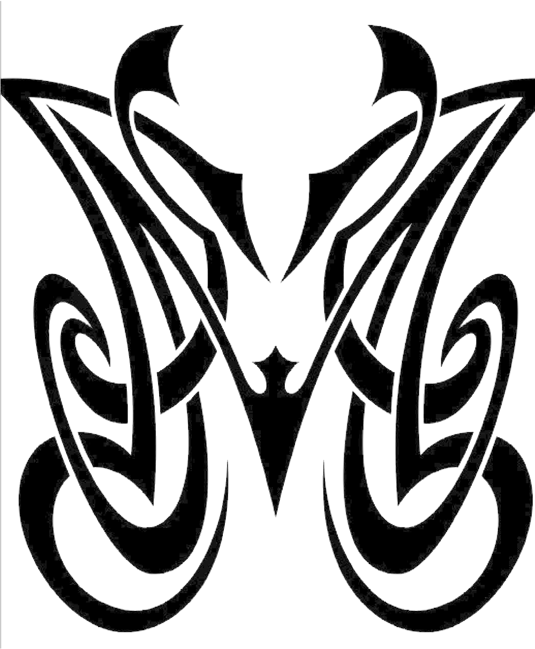 Tribal_ Butterfly_ Tattoo_ Design PNG