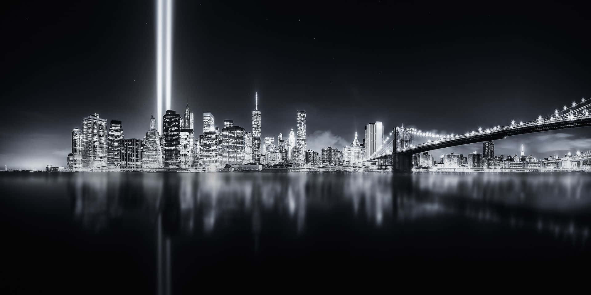 Tributein Light Memorial New York Cityscape Wallpaper