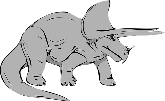 Triceratops Silhouette Art PNG