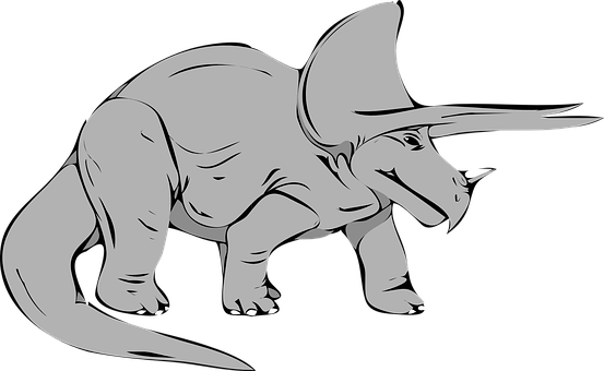 Triceratops Silhouette Graphic PNG