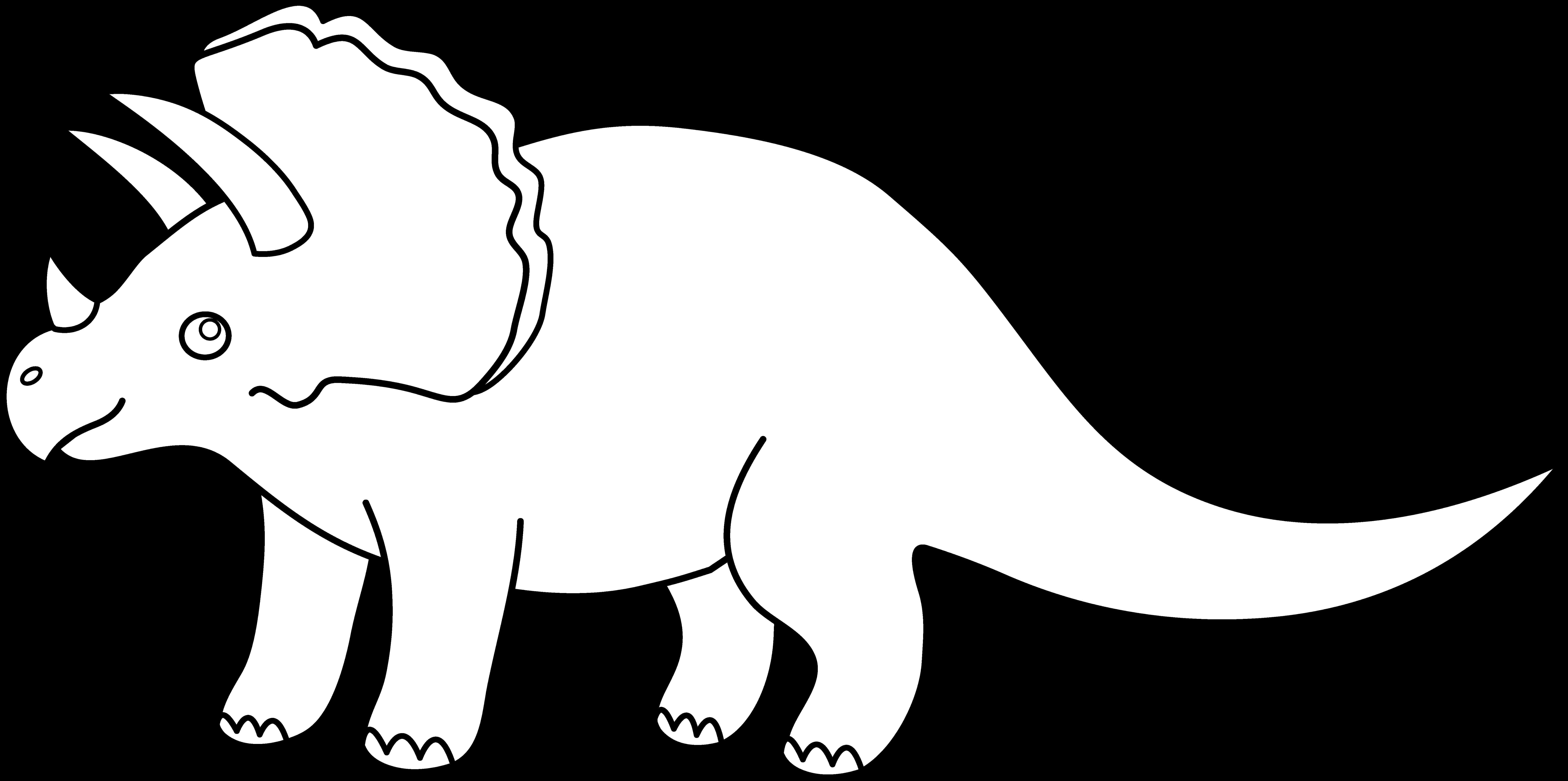 Triceratops Silhouette Outline PNG