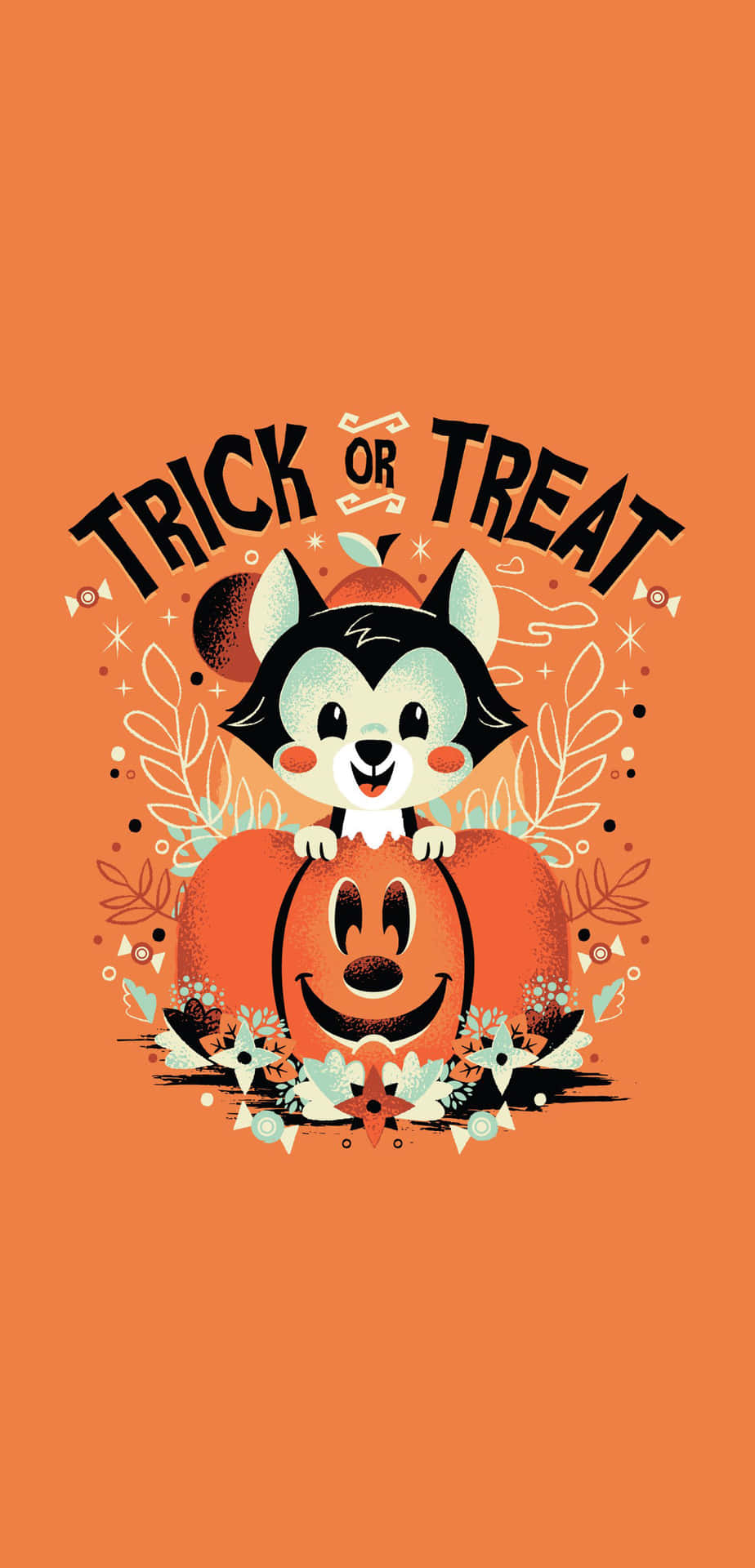 Spooky Trick or Treat Halloween Scene