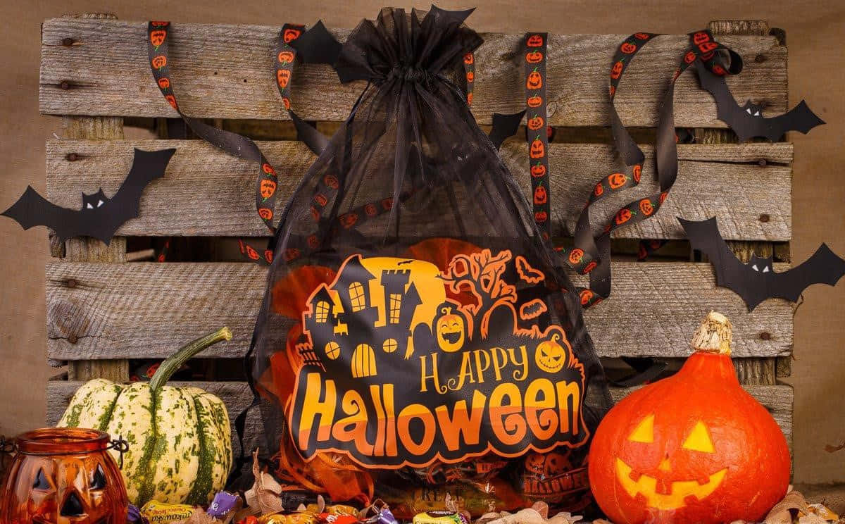 "Make sure you have a Trick or Treat Bag for all of your Halloween day adventures!" Wallpaper