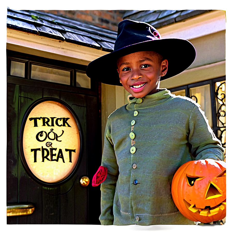 Trick Or Treat Doorstep Surprise Png Lmx58 PNG