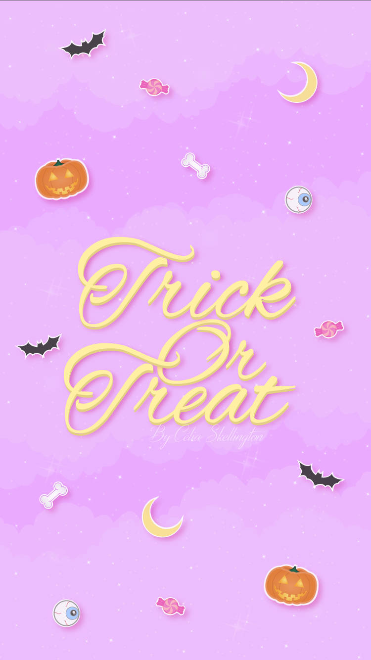 Trick Or Treat Pink Background