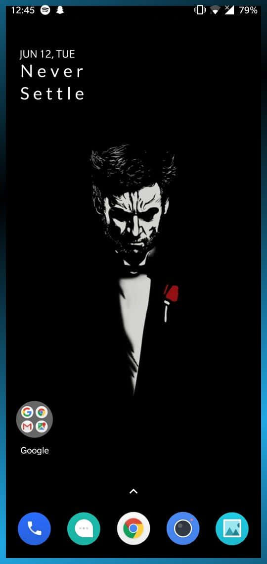 A Phone Screen Showing The Image Of The Joker Wallpaper