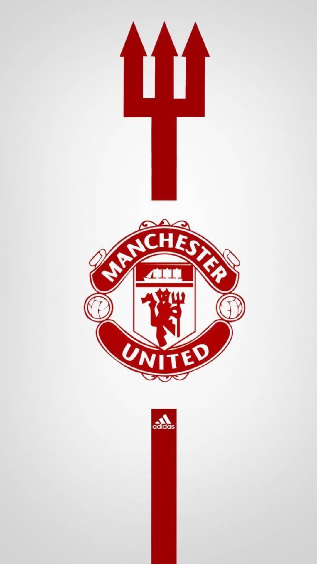 Trident And Logo Of Manchester United Mobile Wallpaper