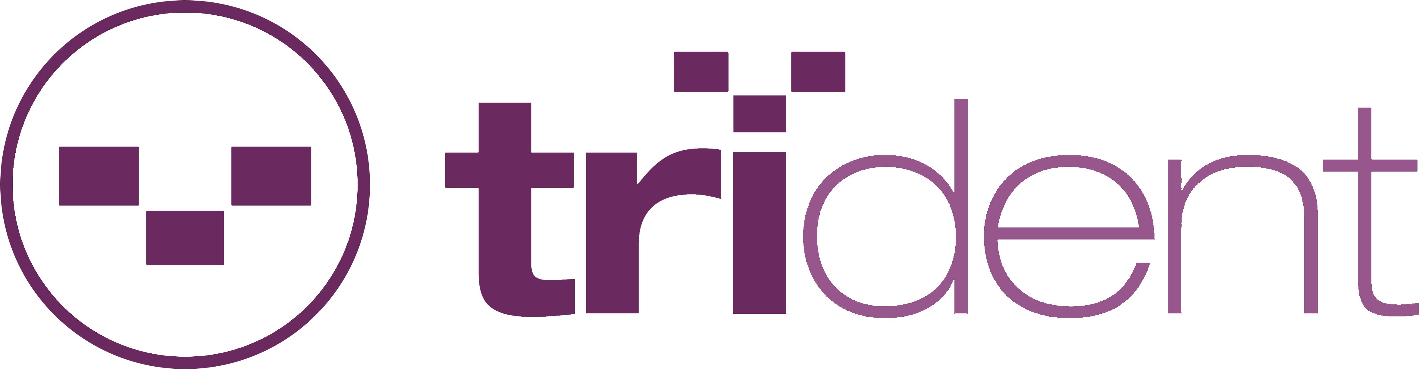 Trident Logo Purple Design PNG