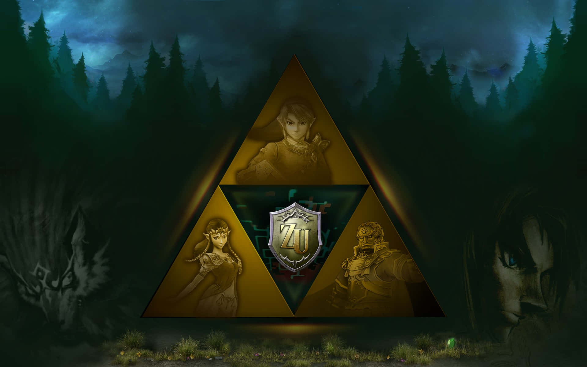 Bildden Ikoniska Triforce Från The Legend Of Zelda. Wallpaper
