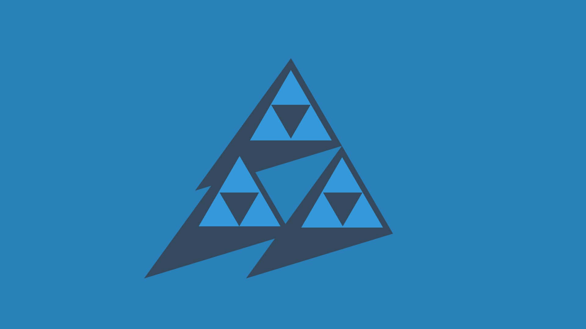 Billedet af den legandariske Triforce-symbol. Wallpaper