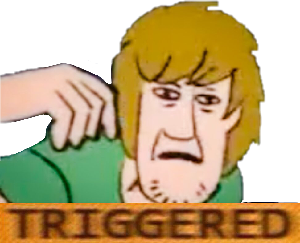 Triggered Meme Sticker PNG