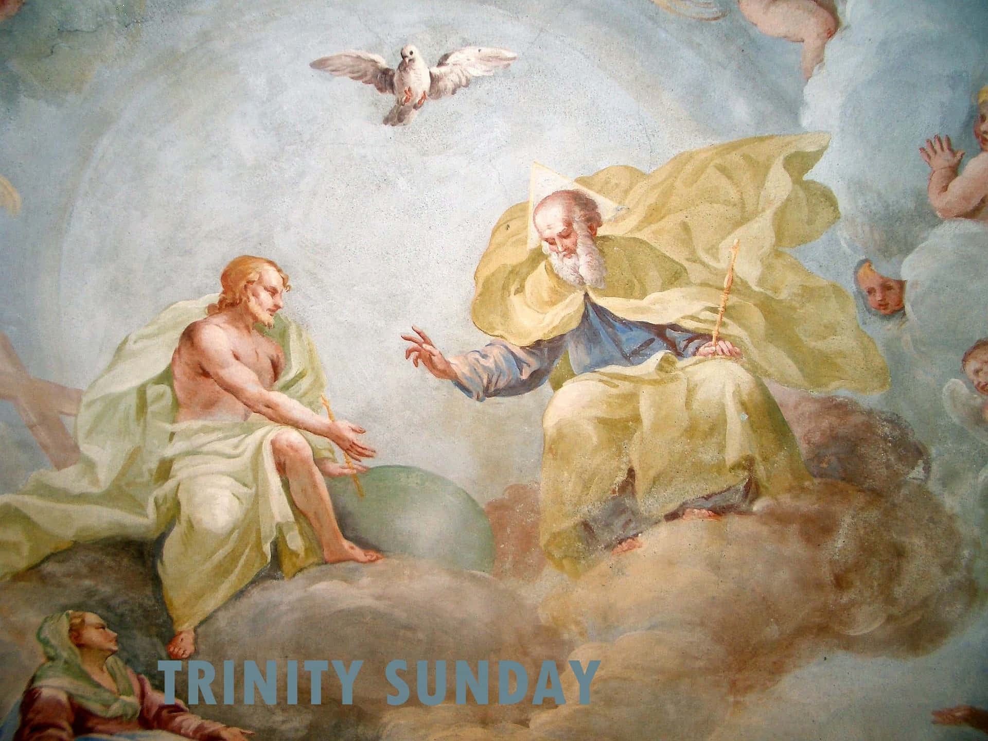 Trinity Sunday Celebration - A Spiritual Connection Wallpaper