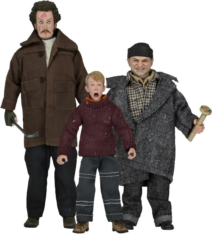 Trio_of_ Figurines_ With_ Expressive_ Faces PNG