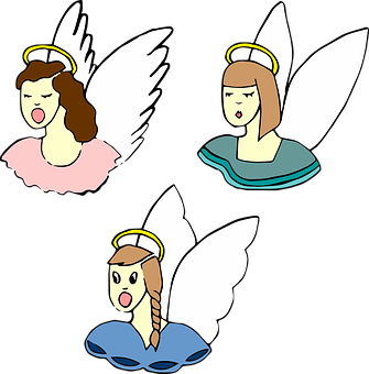 Trioof Cartoon Angels PNG