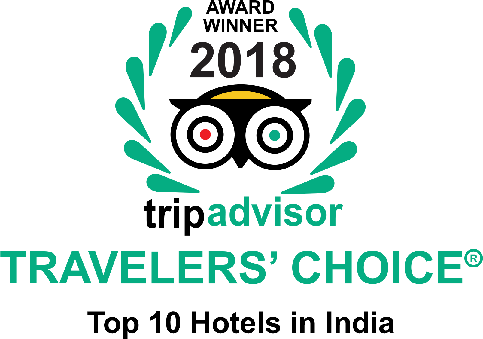 Trip Advisor Travelers Choice Award2018 Top10 Hotels India PNG