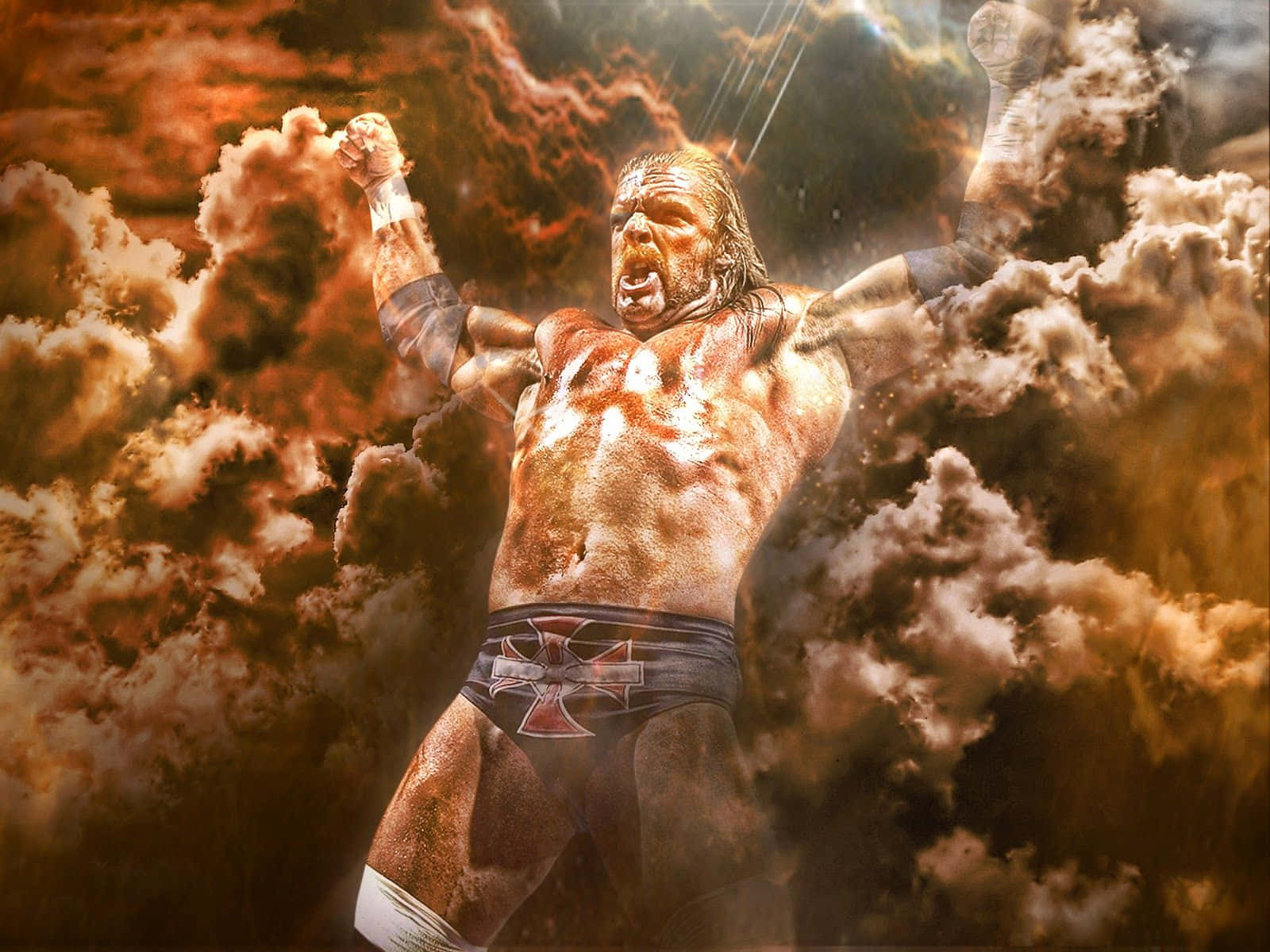 Edicióngráfica De Triple H En La Nube Fondo de pantalla