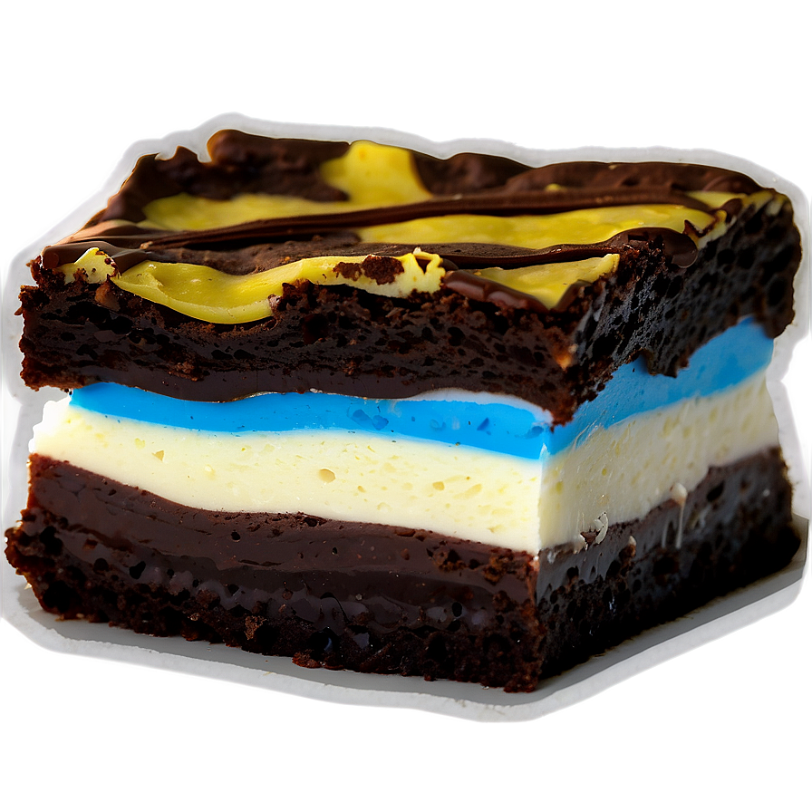 Triple Layer Brownie Png 06122024 PNG
